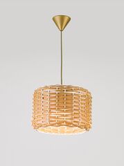 El Dokuması Rattan Sarkıt Avize - 1628