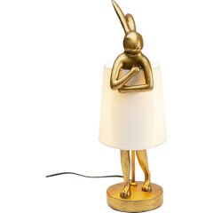 Animal Tavşan Model Gold Beyaz Masa Lambası