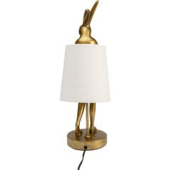 Animal Tavşan Model Gold Beyaz Masa Lambası