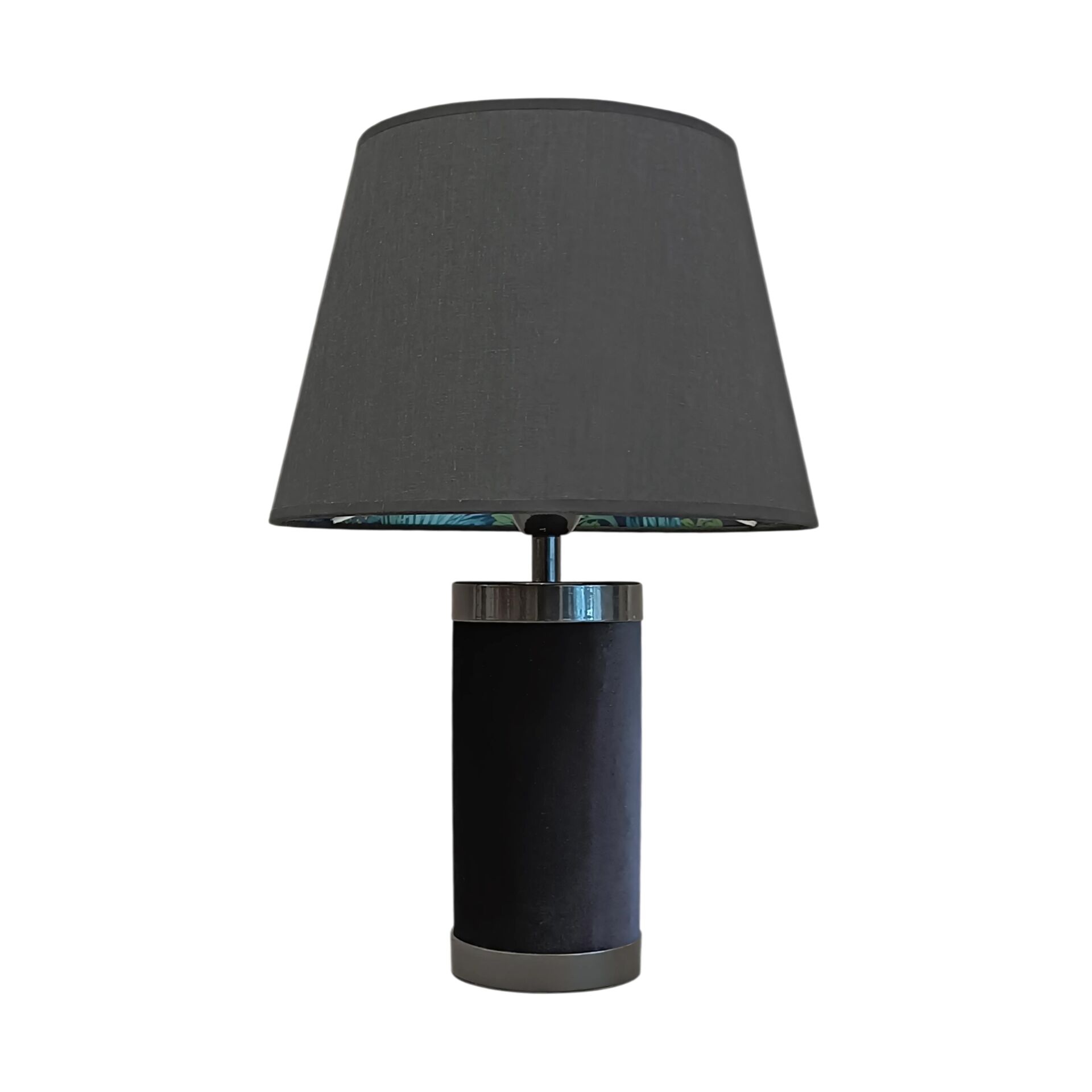 Calvi Kadife Kaplı Lacivert Abajur