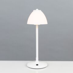 Uzun Şarjlı Metal Masa Lambası Beyaz
