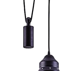 Alüminyum Gövde Asansörlü Sarkıt Avize Siyah