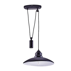 Alüminyum Gövde Asansörlü Sarkıt Avize Siyah