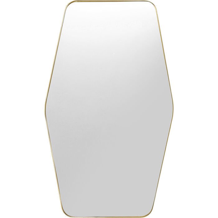 Shape Hexagon Brass Konsol Aynası