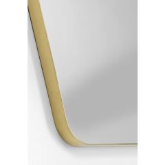 Shape Hexagon Brass Konsol Aynası