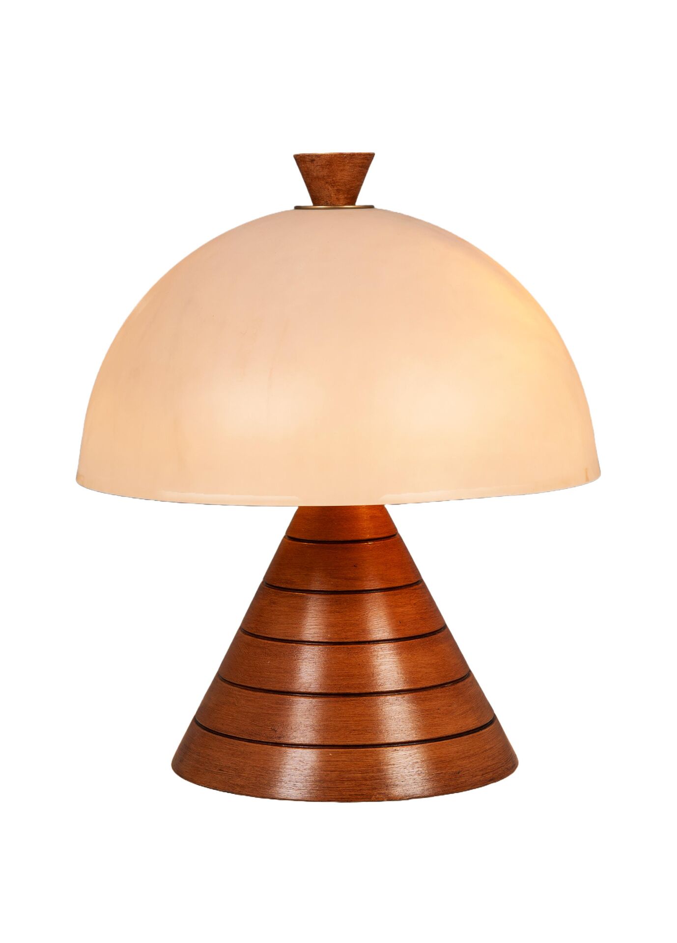 Bevel Konik Polyester Abajur Kahverengi