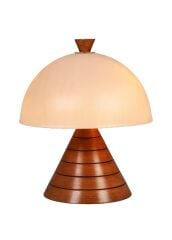 Bevel Konik Polyester Abajur Kahverengi