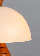 Bevel Konik Polyester Abajur Kahverengi