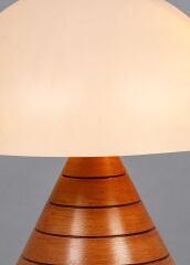 Bevel Konik Polyester Abajur Kahverengi