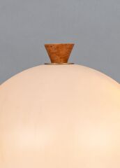 Bevel Konik Polyester Abajur Kahverengi