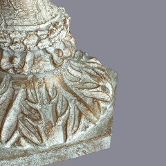 Yelde Beyaz Eskitme Abajur