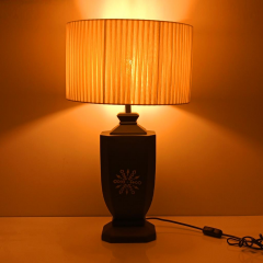 Pattern Polyester Abajur Lacivert