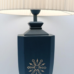 Pattern Polyester Abajur Lacivert