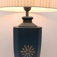 Pattern Polyester Abajur Lacivert