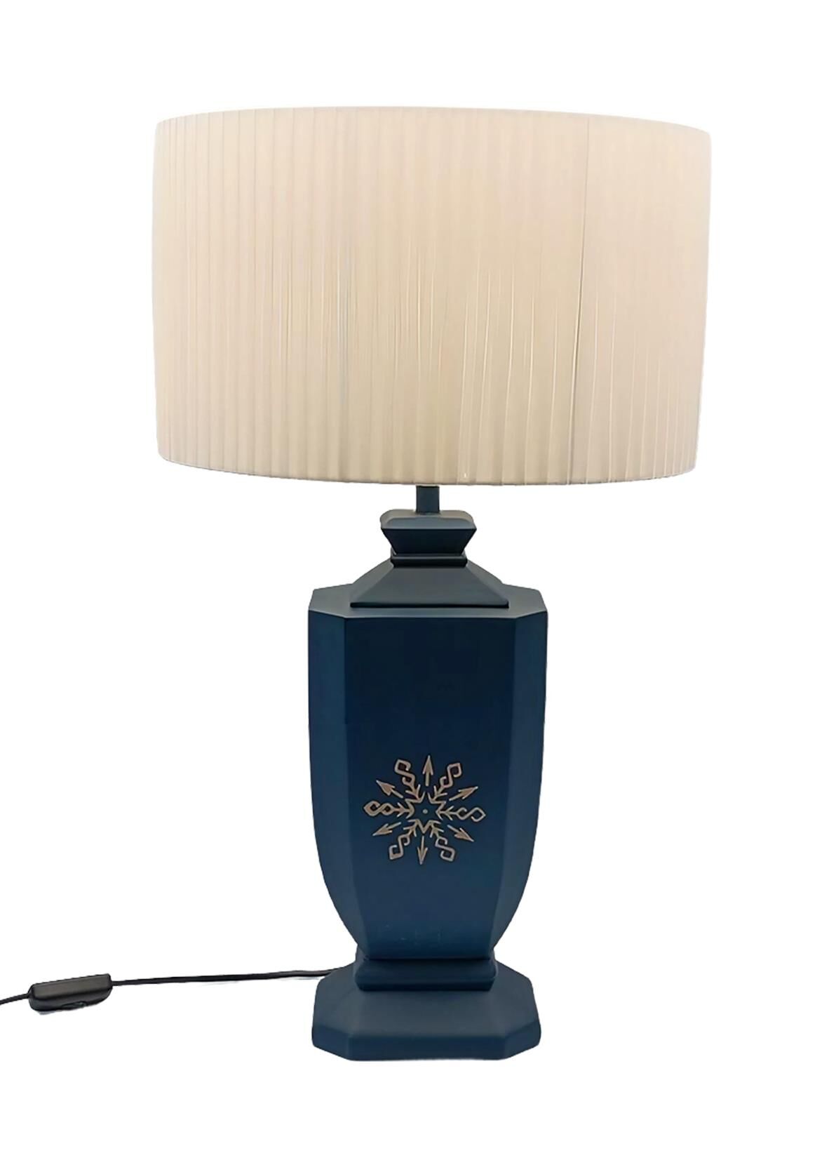 Pattern Polyester Abajur Lacivert