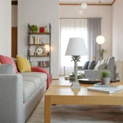 Alpha Palmiye Detay Krem Abajur