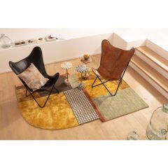 Side Table Domero Cirque Gold White Sehpa