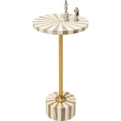 Side Table Domero Cirque Gold White Sehpa