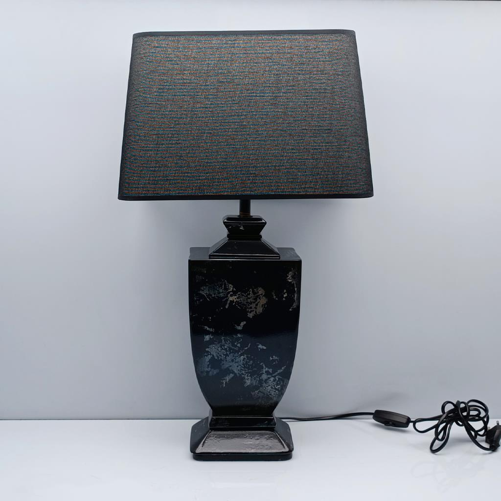 Wave Polyester Abajur Siyah