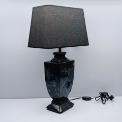 Wave Polyester Abajur Siyah