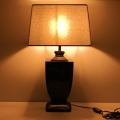 Wave Polyester Abajur Siyah