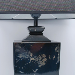 Wave Polyester Abajur Siyah