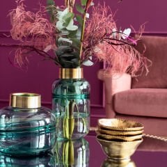 Positano Belly Yeşil Vazo 28cm