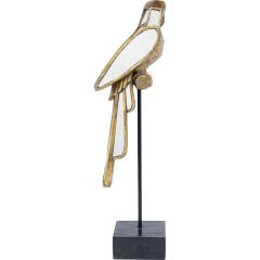 Mirrored Parrot Poliresin Dekoratif Obje