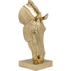 Horse Face Gold Dekoratif Obje