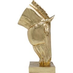 Horse Face Gold Dekoratif Obje
