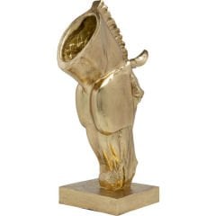 Horse Face Gold Dekoratif Obje