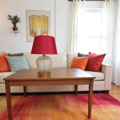 Lesco Bal Renkli Cam Abajur