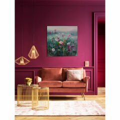 Pastell Flowers Kanvas Tablo 120x120cm
