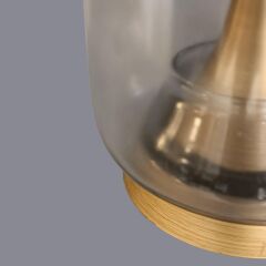 Nelce Antrasit Cam Abajur