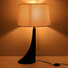 Curve Polyester Abajur Siyah