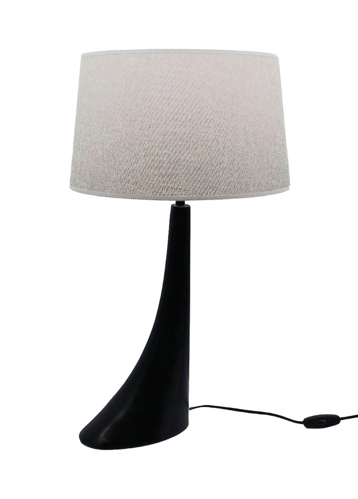 Curve Polyester Abajur Siyah