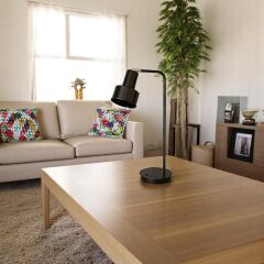 Digne Oynar Başlıklı Siyah Masa Lambası