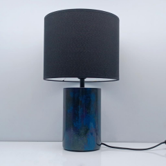 Roll Polyester Abajur Mavi/Siyah