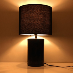 Roll Polyester Abajur Mavi/Siyah