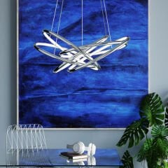 Saturn LED Krom Sarkıt Avize