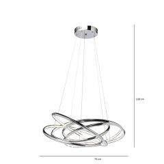 Saturn LED Krom Sarkıt Avize