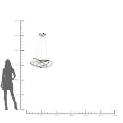 Saturn LED Krom Sarkıt Avize