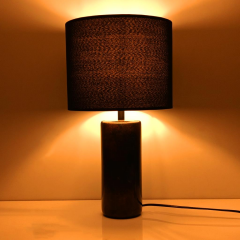 Roll Polyester Abajur Uzun Mavi/Siyah