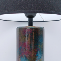 Roll Polyester Abajur Uzun Mavi/Siyah