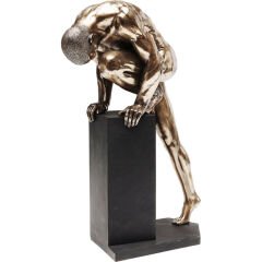 Nude Man Stand Bronze Dekoratif Obje 35 cm
