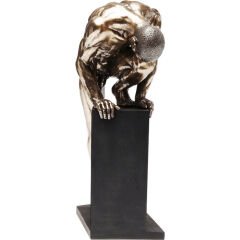 Nude Man Stand Bronze Dekoratif Obje 35 cm