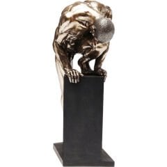 Nude Man Stand Bronze Dekoratif Obje 35 cm