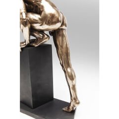 Nude Man Stand Bronze Dekoratif Obje 35 cm