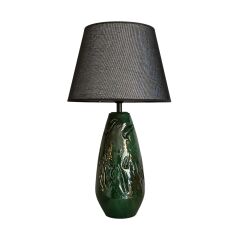 Artos Kabartmalı Koyu Yeşil Abajur