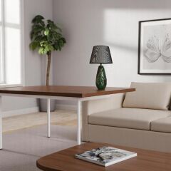 Artos Kabartmalı Koyu Yeşil Abajur